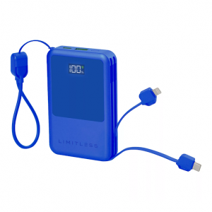 Limitless 10,000mAh Power Bank w/ Built in Cables & 15W Magnetic Charge
