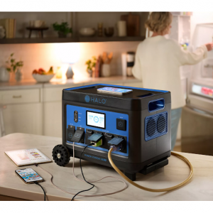 HALO 1600Wh Power Station with 11 Outlets and Wireless Charging Pad