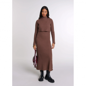 二合一羊毛长裙