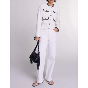 修身款粗花呢夹克