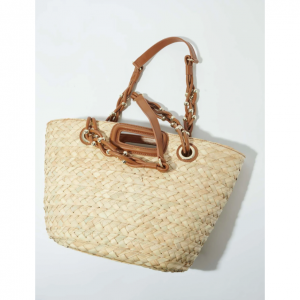 编织拉菲草篮子包