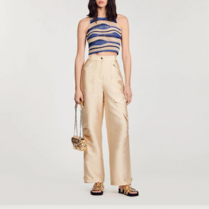 Cropped knit top