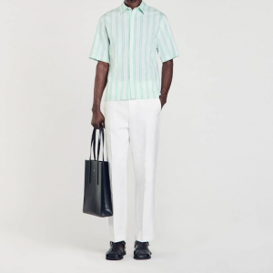 Stripy short-sleeved shirt