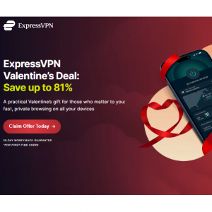情人节特惠：ExpressVPN 最高可享 81% 折扣