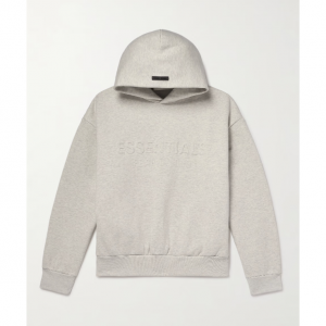 FEAR OF GOD ESSENTIALS 标志压纹棉混纺针织连帽衫