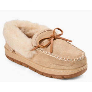 女士 Fireside 系列 Gladstone 羊皮毛一体莫卡辛鞋(带缝线装饰)