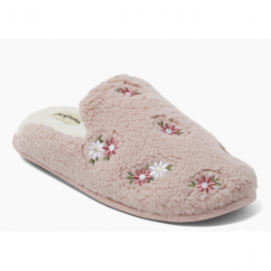 女士泰迪绒趣味保暖一脚蹬拖鞋