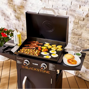 Blackstone 22英寸专业系列双炉头烤盘（带盖和8件套工具）