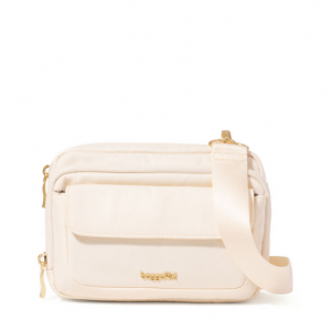 现代双拉链斜挎包