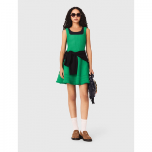 针织大摆连身裙