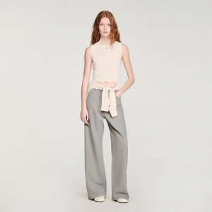 无袖短款针织衫