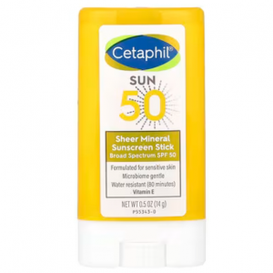 丝塔芙（Cetaphil） 轻透矿物防晒棒 SPF 50，0.5 盎司（14 克）