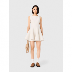 Short flared tweed dress