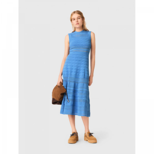 Pointelle knit maxi dress