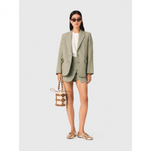 Linen blend suit jacket