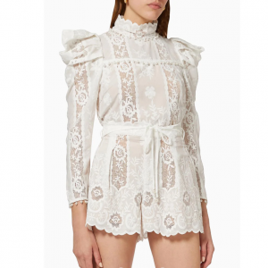 jimena top & shorts set in ivory