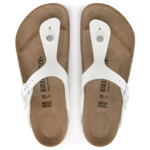 women's gizeh leather sandal in white