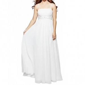 women's goddess aura gown in white