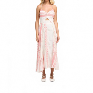 filomena linen dress in pink