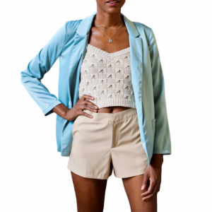 tied up tank top in linen