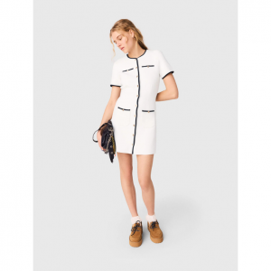 Short dress with contrasting trim