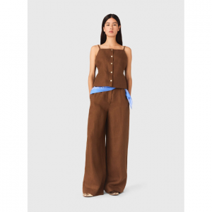 Linen blend top