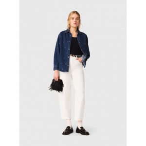 Rhinestone denim shirt