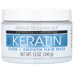 Advanced Clinicals, Keratin, Sleek + Smooth Hair Mask