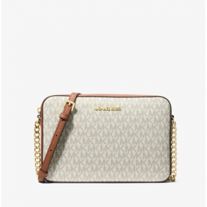 jet set large printed logo crossbody bag