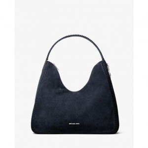nayla medium suede hobo shoulder bag