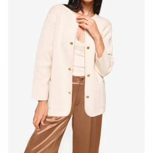 allen cotton cashmere cardigan in oat