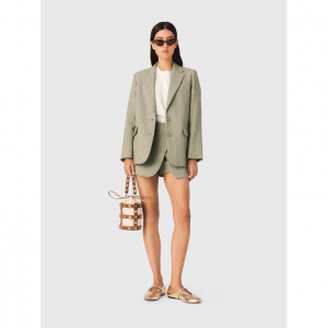 Linen blend suit jacket