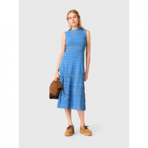 Pointelle knit maxi dress