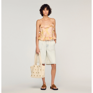 Flower print crop top