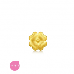 'Fantasy' 999 Gold Four-Leaf Clover Charm