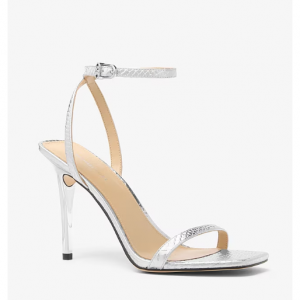 Liana Metallic Snake Embossed Leather Sandal
