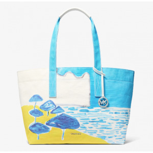 Michael Kors X Christina Zimpel Large Cotton Canvas Tote Bag