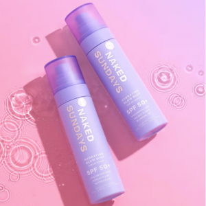 Naked Sundays SPF50+ Hydrating Glow Mist Setting Spray Sunscreen 75ml