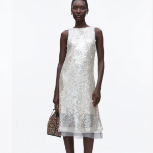 Sequin Tank Dress with Bow