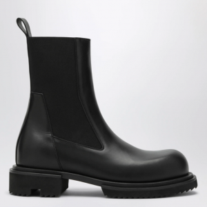 Rick Owens Tower Beatle Gabe Boots in Black Leather