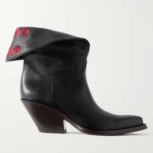 CHLOÉ Azelan floral-embroidered ankle boots