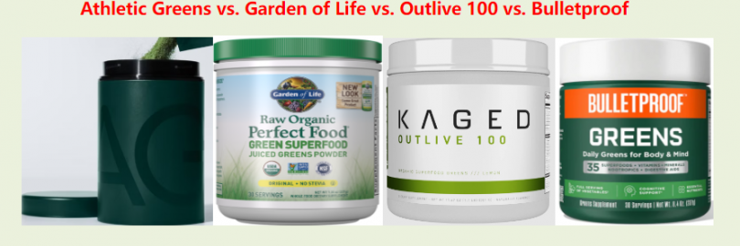 Athletic Greens vs. Garden of Life vs. Outlive 100 vs. Bulletproof: Which One Wins the Greens Powder Showdown?