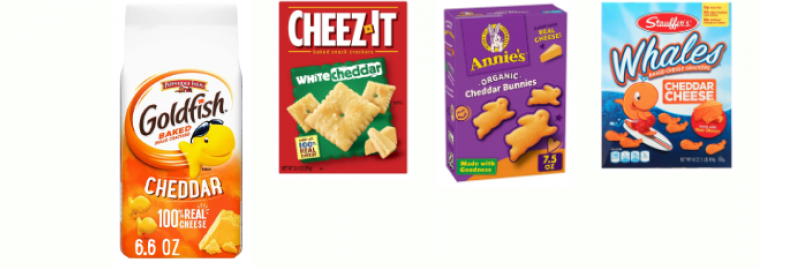 Cheddar Cheese Crackers Showdown: Annie's vs. Goldfish vs. Stauffer's Whales vs. Cheez-It