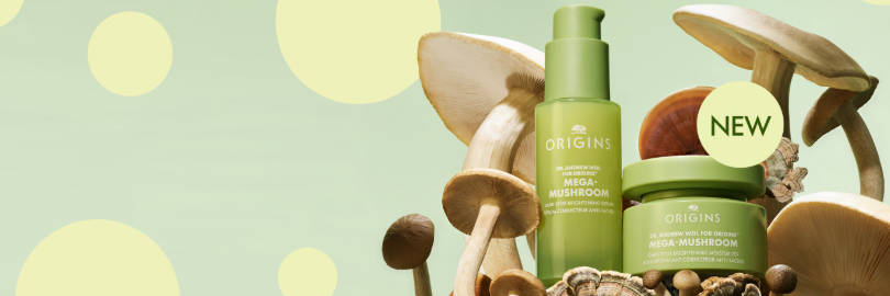 Ingredients Review: NEW Origins Mega-Mushroom Dark Spot Brightening Serum + Moisturizer