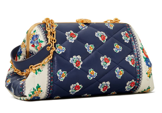 Tory burch cleo discount quilted floral bag