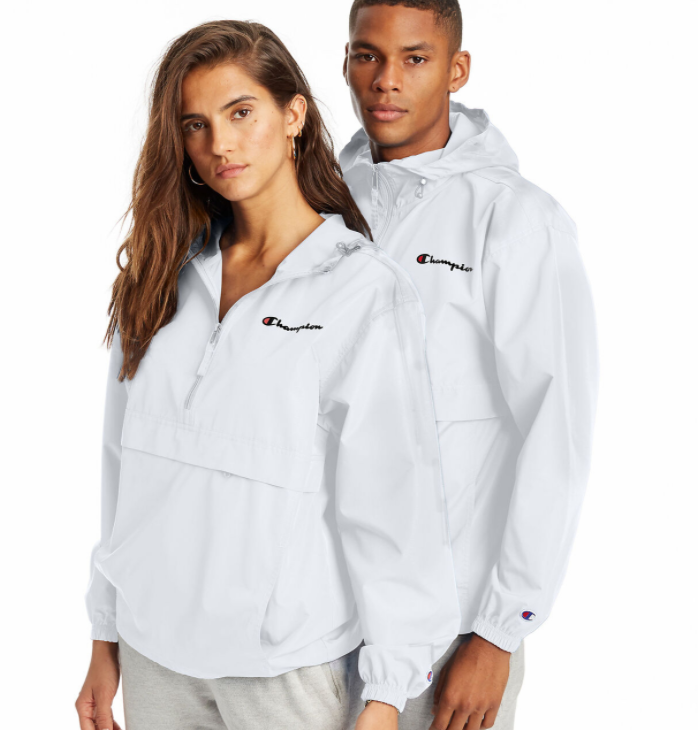 Champion mens jacket packable wind resistant lightweight scuba hood kanga pocket Clearance