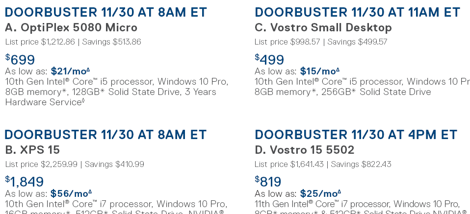 Black Friday Sneak Peek – Up to 48% Off @Dell Black Friday Sneak Peek – Up to 48% Off @Dell