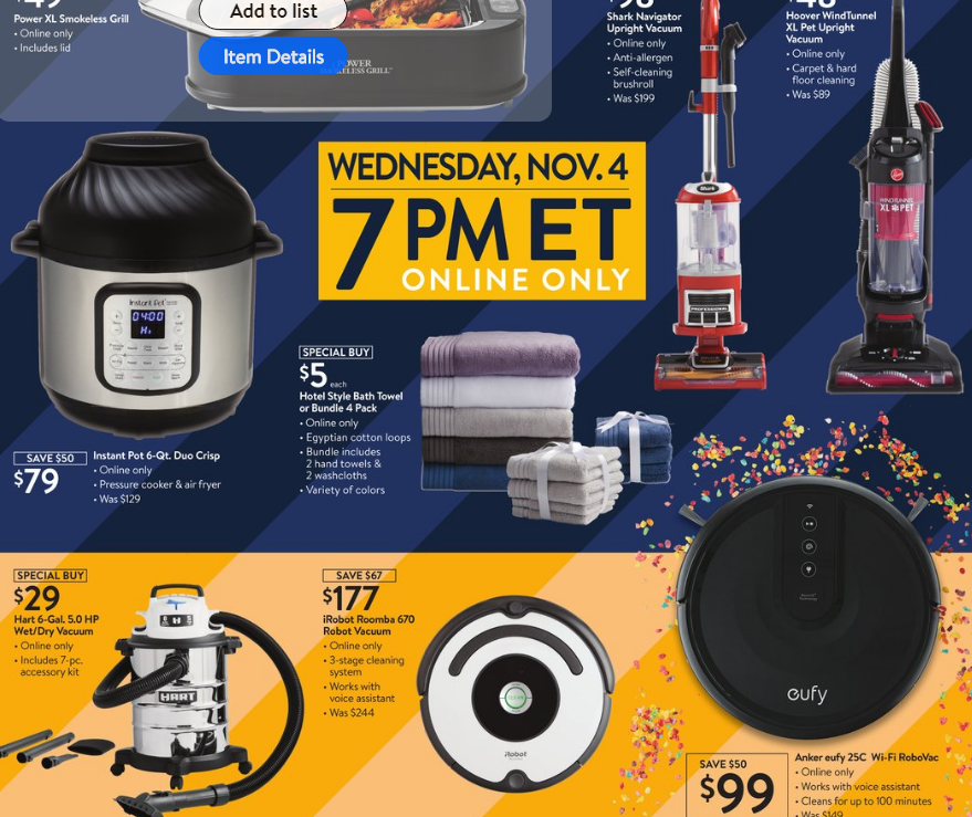 Black Friday Deals from 11/4 @Walmart  Apple AirPods for $99Black Friday Deals from 11/4 @Walmart