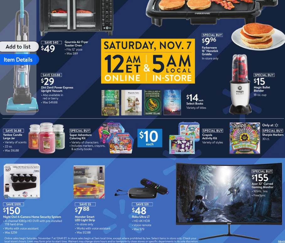 Black Friday Deals from 11/4 @Walmart  Apple AirPods for $99Black Friday Deals from 11/4 @Walmart