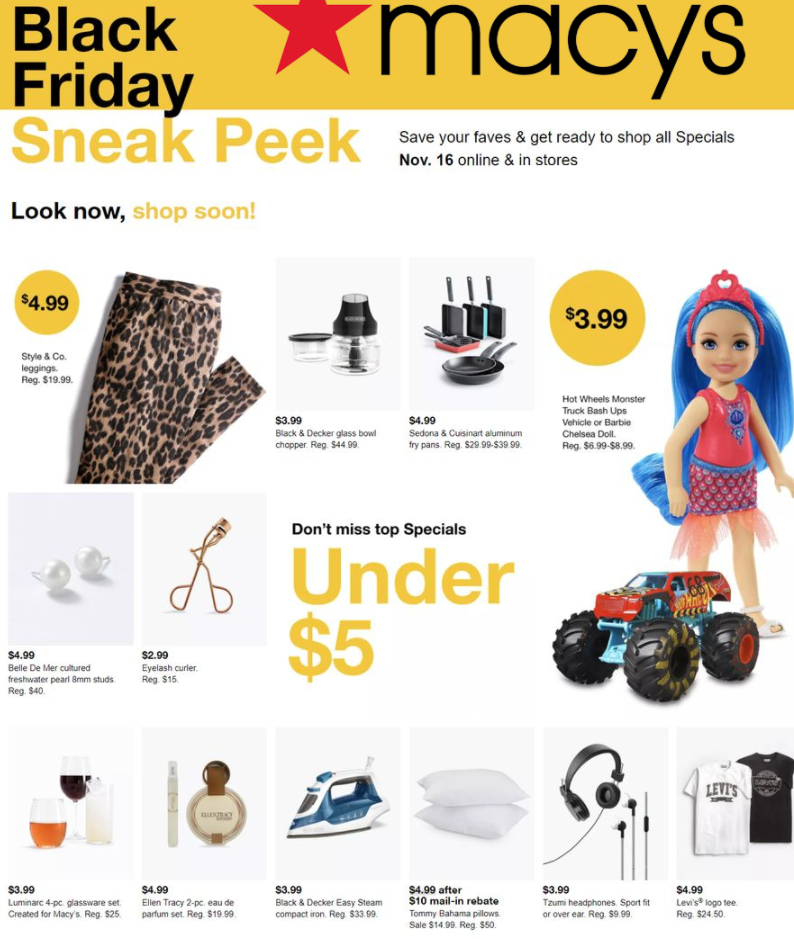 Macys Black Friday Ad 2020, $7.99 on Small Appliances, $19.99 on Boots & More Macys Black Friday Ad 2020, $7.99 on Small Appliances, $19.99 on Boots & More
